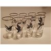 Image 1 : 8 Wild Game Bird Glasses, 6.5 Tall