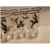 Image 3 : 8 Wild Game Bird Glasses, 6.5 Tall