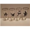 Image 4 : 8 Wild Game Bird Glasses, 6.5 Tall