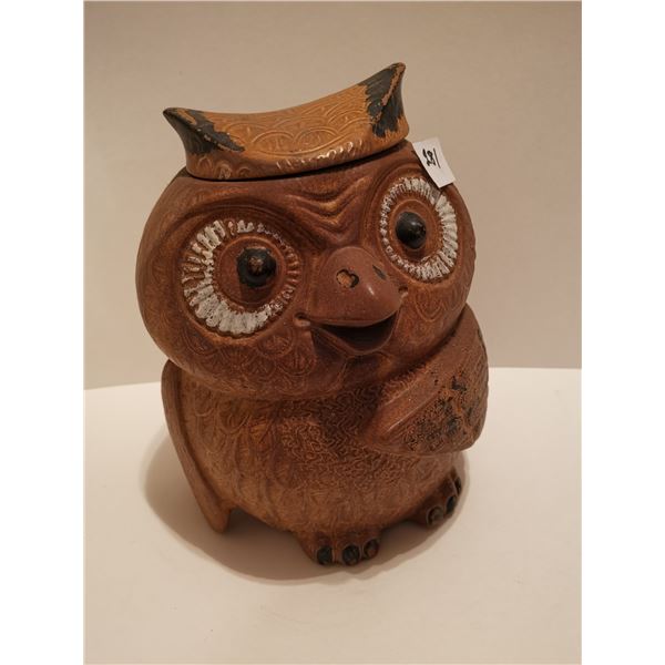 Vintage Owl Cookie Jar 8x10" Tall No204 Mckoy USA