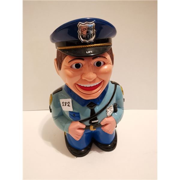 Police Cookie Jar, works 11" Tall
