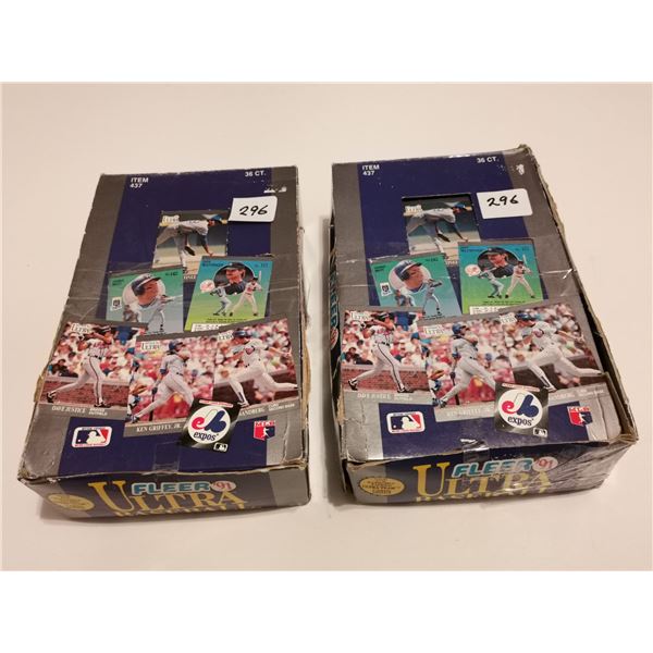 2 Fleer Ultra Baseball Cards Full Boxes