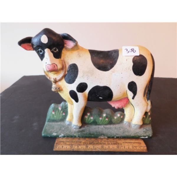 HEAVY CAST IRON COW DOORSTOP