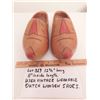 12 ¾” LONG VINTAGE DUTCH WOODEN SHOES (WEARABLE)
