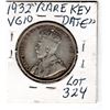 Image 2 : RARE LOW MINTAGE KEY DATE 1932 50 CENT PIECE