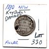1880 NARROW OVER WIDE 0 25 CENT SEE PHOTO SCARCE