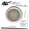 Image 1 : 1865 NEWFOUNDLAND 20 CENT PIECE