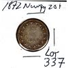1872 NEWFOUNDLAND 20 CENT PIECE