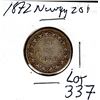 Image 1 : 1872 NEWFOUNDLAND 20 CENT PIECE