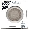 Image 1 : 1885 NEWFOUNDLAND 20 CENT PIECE