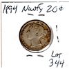 Image 2 : 1894 NEWFOUNDLAND 20 CENT PIECE