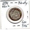 Image 2 : 1894 OBVERSE 2 NEWFOUNDLAND 20 CENT PIECE