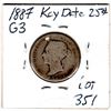 Image 2 : 1887 AG3 SCARCE KEY DATE 25 CENTS