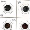 Image 1 : FOUR UNIDENTIFIED ROMAN COINS