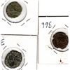 Image 1 : THREE UNIDENTIFIED ROMAN COINS
