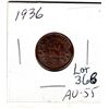 Image 1 : 1936 AU55 ONE CENT