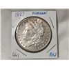 Image 1 : 1887 AU Morgan Silver Dollar