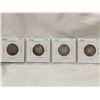 Image 1 : Four Silver 25¢ - 1912, 17, 18, 19