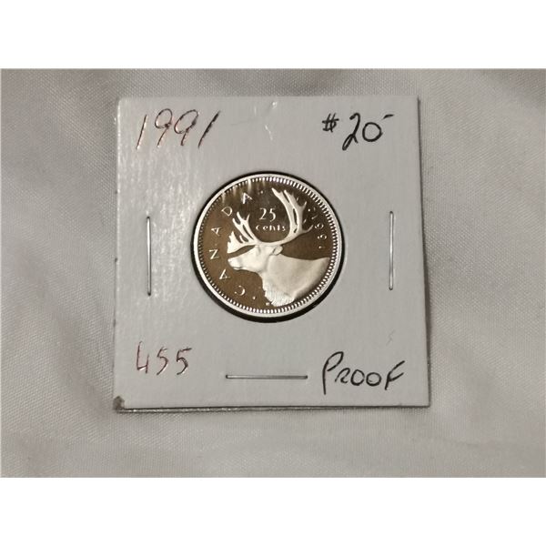 Rare 1991 25¢ Coin