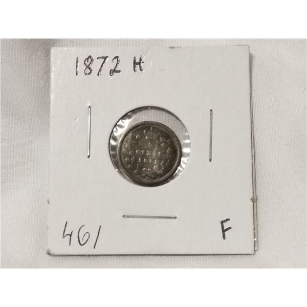 1872 Fine Silver 5¢