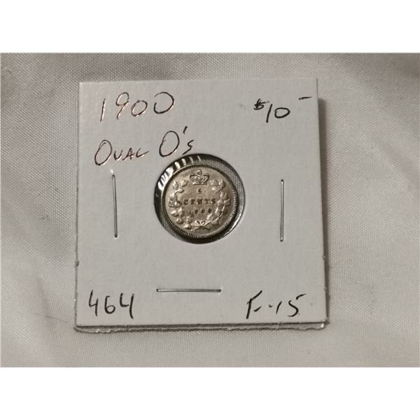 1900 Oval O's Silver 5¢