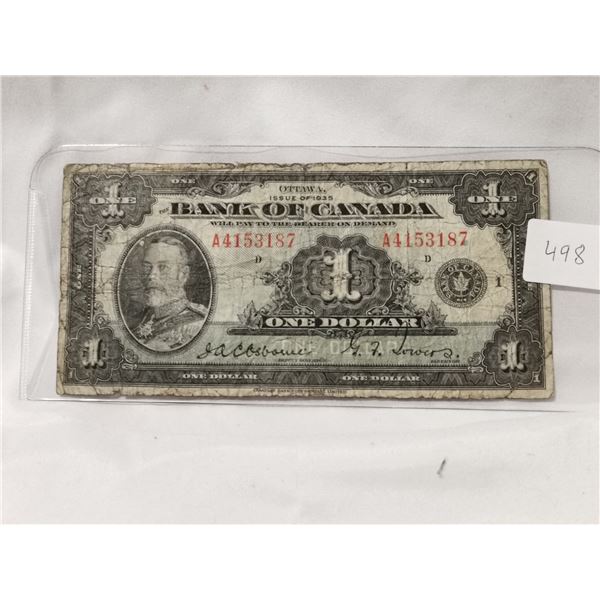 1935 Osborne $1 Bill