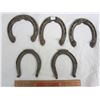 Image 1 : 5 Turn of the Century Horse Shoes circa 1900