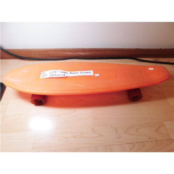 LOT 609 SMOKER BRAND VINTAGE ORANGE SKATEBOARD