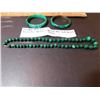 Image 3 : LOT 618 SOLID MALACHITE BRACELETS & NECKLACE SEE PHOTO