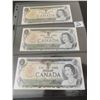 Image 1 : LOT 637 THREE UNC $1 BILLS