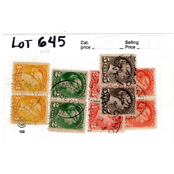 LOT 645 1890’S POSTAGE STAMP SMALL QUEEN LOT