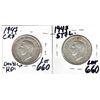Image 2 : LOT660 1947 CR7 DOUBLE HP 50 CENT & 1947 ST7L 50 CENT PIECE