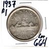 Image 1 : LOT 664 1937 SILVER DOLLAR