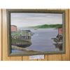 Image 1 : LOT 680 W. PENNY OIL PAINTING EAST COAST SCENE FRAMED
