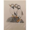 Image 2 : LOT 682 EDIE MILLER PRINT 15/75 PUFFIN & PUFFIN (BC ARTIST)