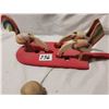 Image 2 : Wooden Pecking Roosters Hand Made, 8' Long