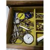 Image 2 : Wooden Box w/ Content, Watches, Cufflinks