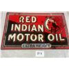 Image 1 : Red Indian Tin Sign "Reproduction" 18x12in.