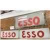 Image 1 : 3 - Esso Gas Pump Ad Glass Originals, 2 - 11x3.5in. 1 - 12.25x5in.