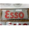 Image 4 : 3 - Esso Gas Pump Ad Glass Originals, 2 - 11x3.5in. 1 - 12.25x5in.
