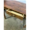 Image 4 : Primitive Pine Kitchen Table, 1 Drawer, Top is 48 x 29in., 30in. High