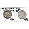 Image 1 : LOT 926 1946 50 CENT (DIE CLASH REVERSE) & 1939 50 CENT