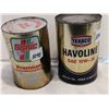 Image 1 : 2 Oil Tins, Texaco & CO-OP, CO-OP Full