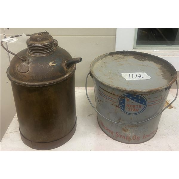 1 Gallon CPR Oil Pail & 16lb North Star Grease Pail