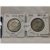 Image 1 : 1940 & 1942 Silver 2 Shillings Coins