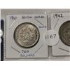 Image 3 : 1940 & 1942 Silver 2 Shillings Coins