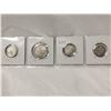 Image 4 : 4 Silver British Coins, 3 Sixpence, 1 One Shilling