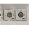 Image 2 : 3 One Shilling Silver Coins + 1 Sixpence Silver