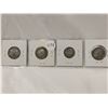 Image 4 : 3 One Shilling Silver Coins + 1 Sixpence Silver