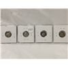 Image 4 : 4 Silver 3 Pence Coins